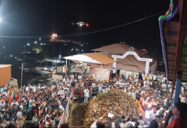 श्री क्षेत्र मढी येथे पर्यावरण पूरक भट्टी होळी पेटून यात्रा उत्सवाचा शुभारंभ!